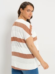 Yours Curve Striped Shimmer Top - Imaginea 3 din 5