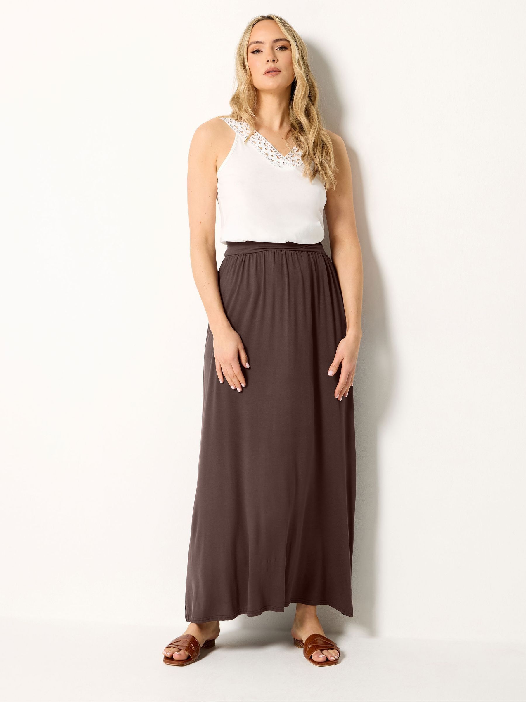 Long Tall Sally Women's Chocolate Tall Maxi Skirt In | Size: 20 - Image 3