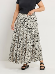 Yours Curve Textured Tiered Skirt - Imaginea 1 din 5