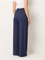 Long Tall Sally Blue Ribbed Wide Leg Trousers - Image 3 of 5