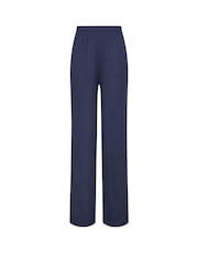 Long Tall Sally Blue Ribbed Wide Leg Trousers - Image 5 of 5