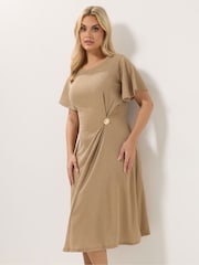 Vestido con detalle de botones de Yours Curve - Imagen 1 de 5