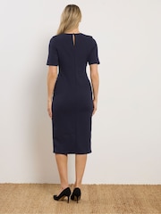 Long Tall Sally Scuba Button Midi Dress - Imaginea 3 din 6