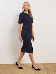 Long Tall Sally Scuba Button Midi Dress - Imaginea 4 din 6
