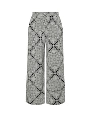 Yours Curve Black Textured Wide Leg Trousers - Image 5 of 5