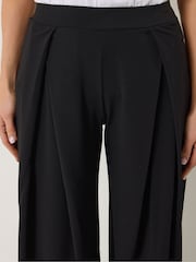 Long Tall Sally Black Pleated Front Wide Leg Trousers - Image 3 of 6