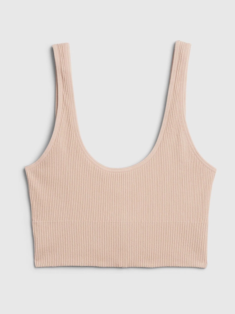 Gap Beige Seamless Rib Bralette - Image 3 of 3