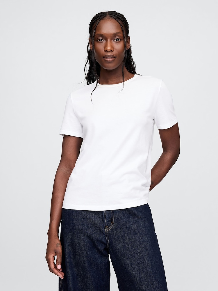 Gap White VintageSoft T-Shirt - Image 1 of 5 Gap White VintageSoft T-Shirt - Image 1 of 5