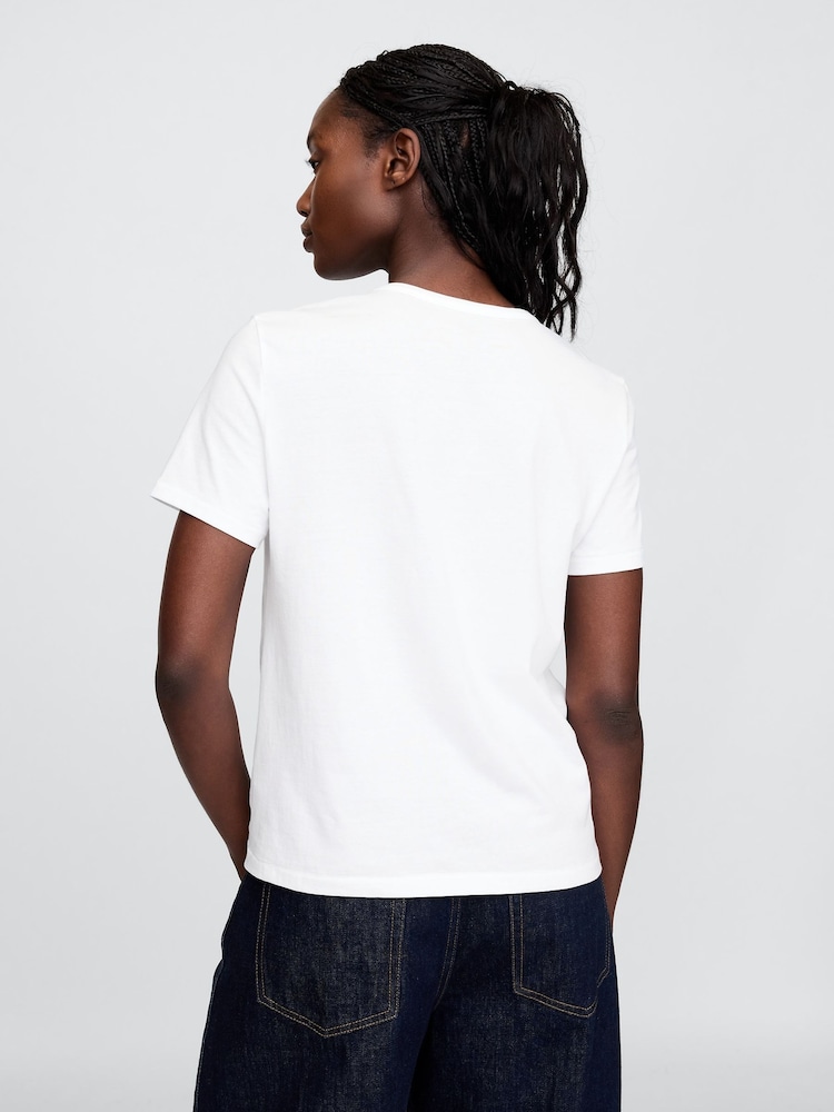 Gap White VintageSoft T-Shirt - Image 2 of 5 Gap White VintageSoft T-Shirt - Image 2 of 5