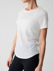 Gap White Breathe Short Sleeve Crew Neck T-Shirt - Image 4 of 7