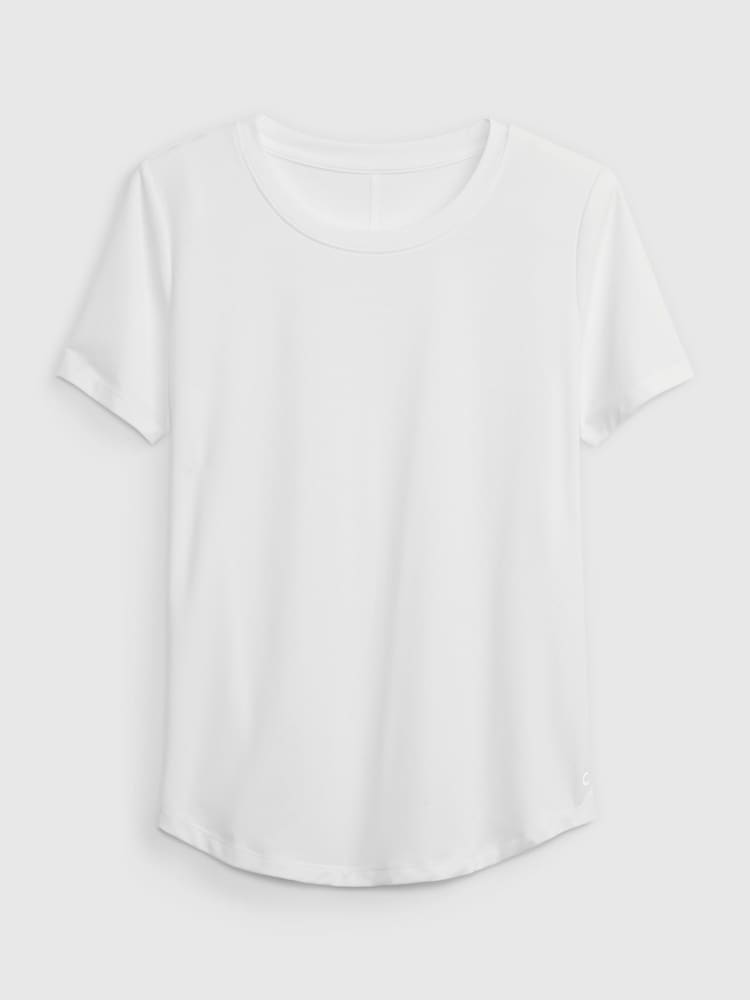 Gap White Breathe Short Sleeve Crew Neck T-Shirt - Image 7 of 7