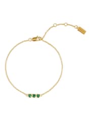 Radley Radley 18ct vergoldetes Sterlingsilber & Armband mit dreifachem grünen Herz-Charm - Bild 2 von 4