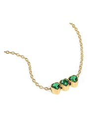 Radley Radley 18ct vergoldetes Sterlingsilber & Armband mit dreifachem grünen Herz-Charm - Bild 3 von 4