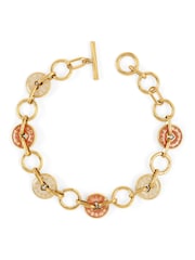 Radley Gold Tone Radley 18ct Gold Plated Salt and Carnation Enamel Charm Bracelet - Image 1 of 4