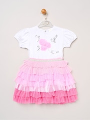 Miss Light Pink Sequin Embroidery Floral Tutu Dress - Image 1 of 3