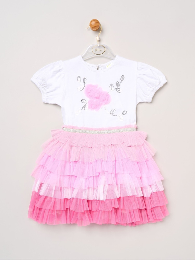 Miss Light Pink Sequin Embroidery Floral Tutu Dress - Image 1 of 3