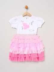 Miss Light Pink Sequin Embroidery Floral Tutu Dress - Image 2 of 3