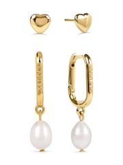 Set de cercei cu inimă și perlă Radley Pale, pachet dublu - Imaginea 2 din 4