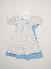 Miss Blue Floral Print And Chambray Dresses 2 Pack - Image 2 of 4