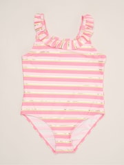 Miss Pink Stripe Swimsuit With Flower Towel And Sunglasses Set - Image 3 of 5