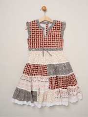 Miss White Aztec Patchwork Dress - Image 1 of 3