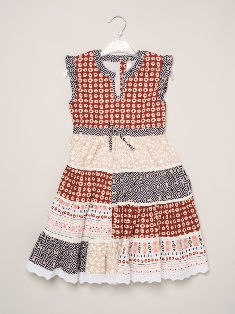 Miss White Aztec Patchwork Dress - Image 2 of 3