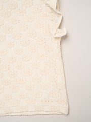 Miss White Textured Top Shorts And Scrunchie Outfit Set - Image 4 of 6