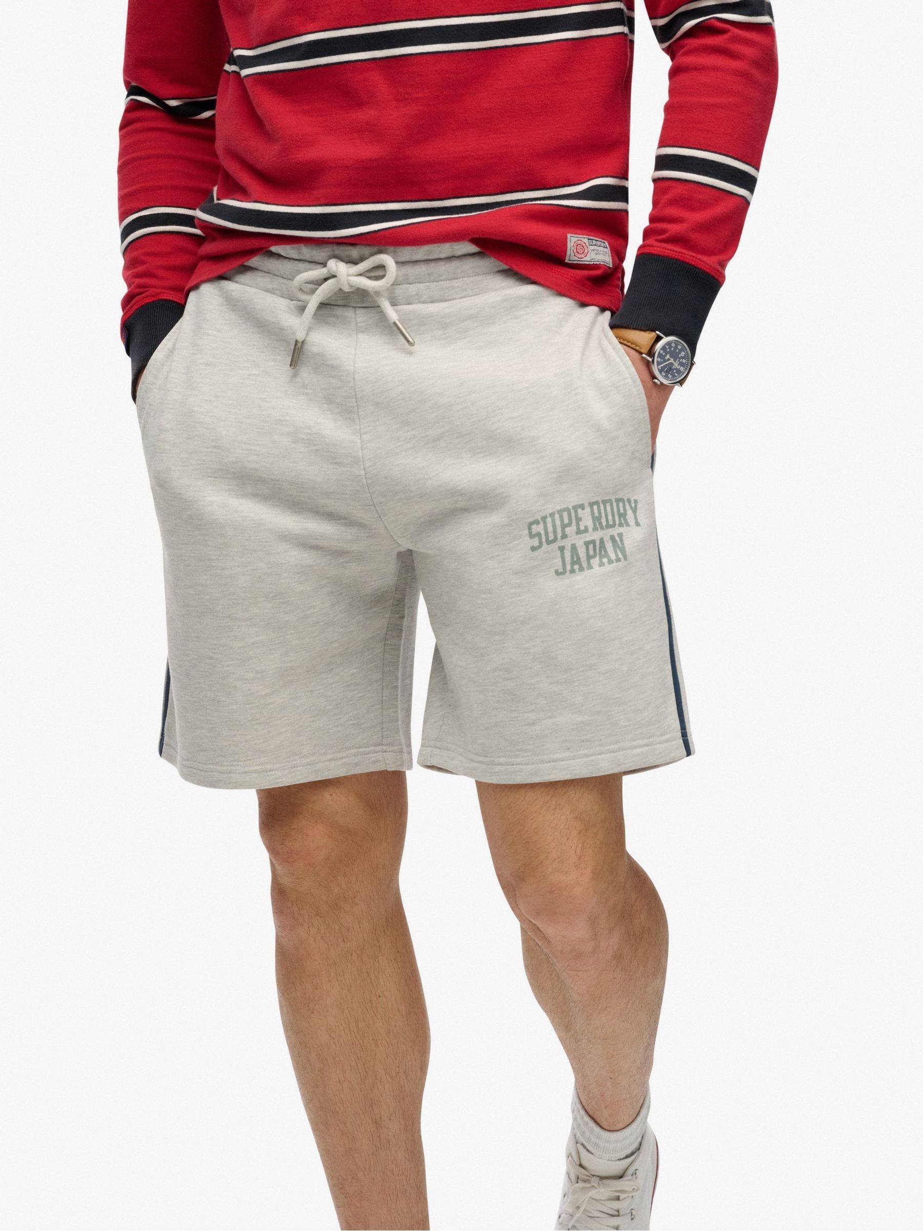 Superdry Athletic Essentials Shorts - Light Grey - Image 3