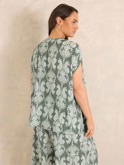 Majica s kratkimi rokavi in razporkom na ovratniku Evans - Slika 3 iz 5