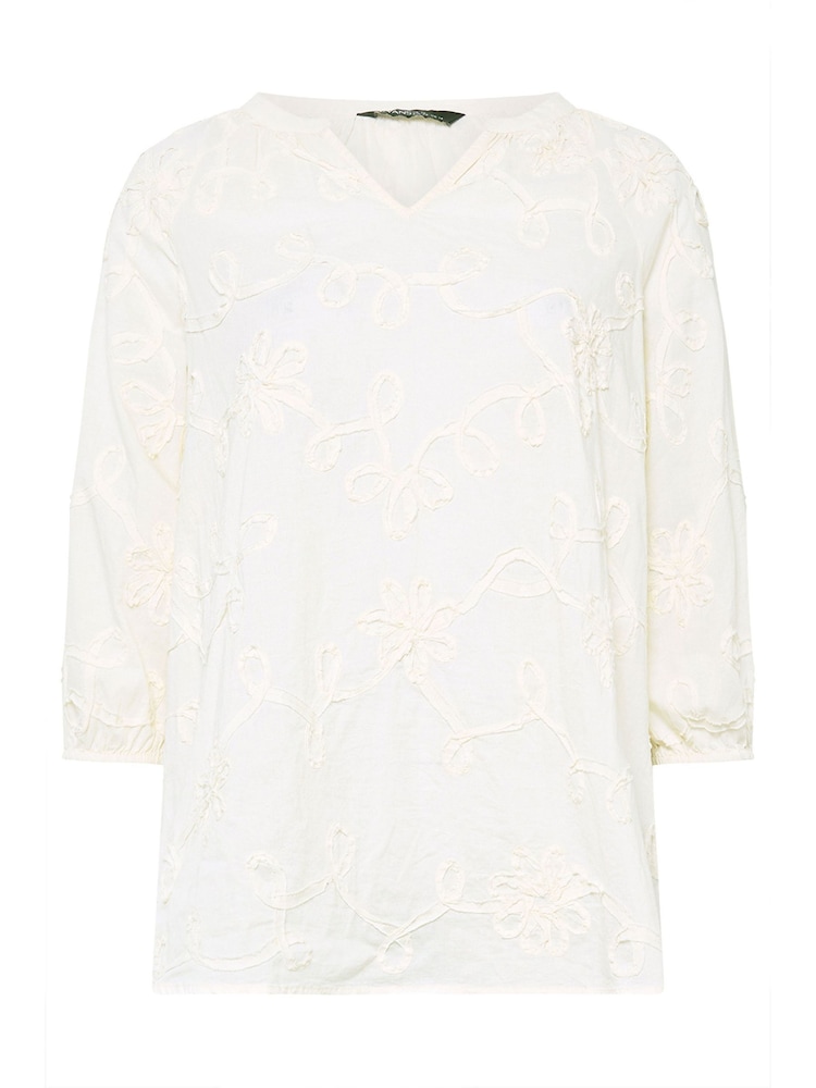 Evans Cream Applique Top - Image 6 of 6