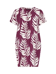 Evans Red Pleated Front Grown On Sleeve Dress - Image 5 of 5