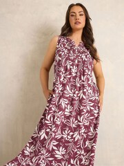 Evans Red Henley Maxi Dress - Image 1 of 5