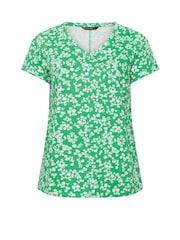 بلوزة Henley بأكمام قصيرة وتفصيل ثنية رفيعة من قماش سلوب من Evans - صورة 5 من 5