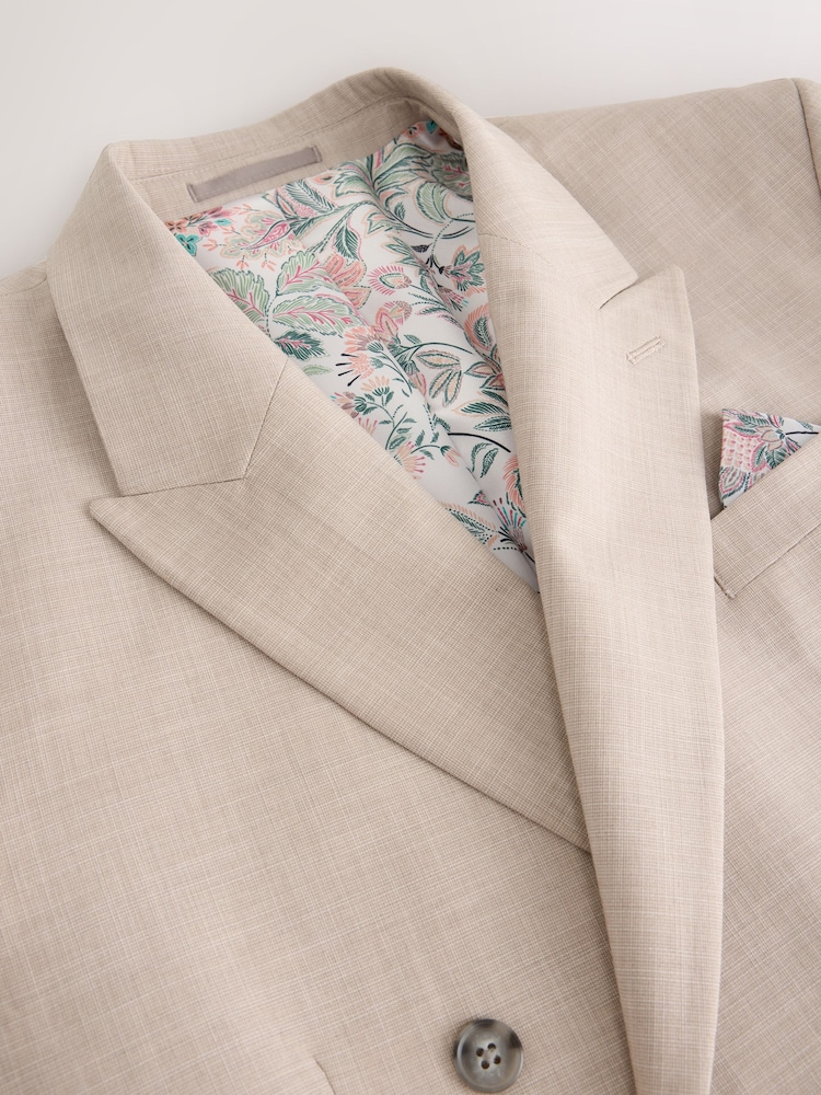 石感灰 - Double Breasted Tailored Fit Motionflex Stretch Suit Jacket - 圖片 2，共 6