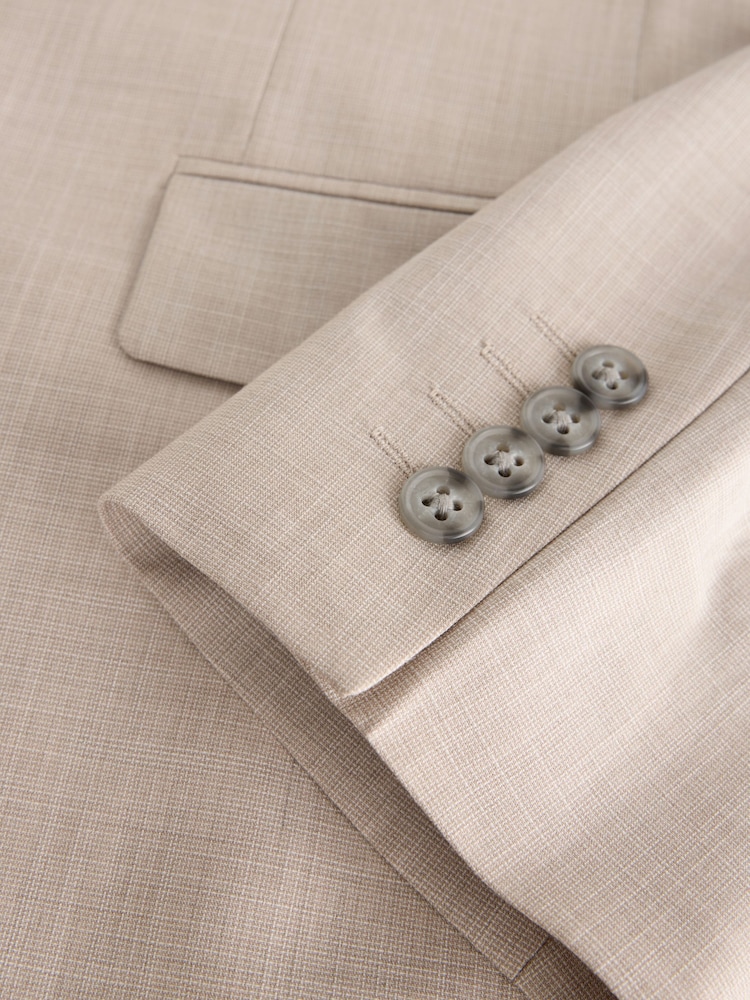 石感灰 - Double Breasted Tailored Fit Motionflex Stretch Suit Jacket - 圖片 6，共 6