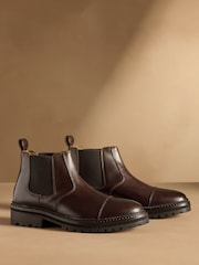 Russell & Bromley Brown Keswick Chelsea Boots - Image 1 of 7