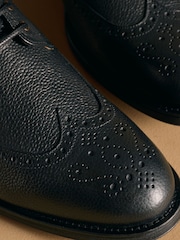 Russell & Bromley Brown Leather Barton Brogue Boots - Image 4 of 7