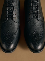 Russell & Bromley Brown Leather Barton Brogue Boots - Image 7 of 7