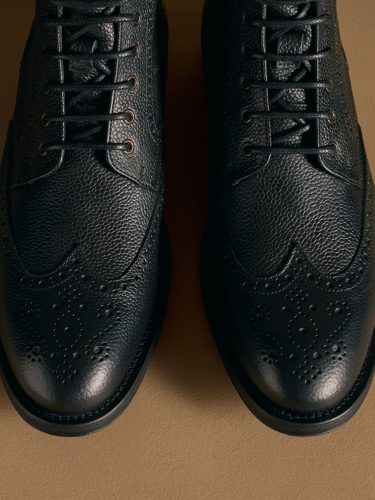 Russell & Bromley Brown Leather Barton Brogue Boots - Image 7 of 7
