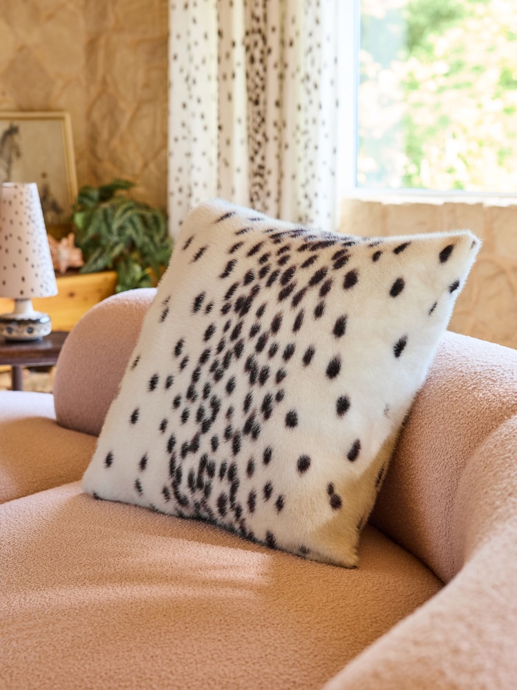 Poodle & Blonde White Dalmation Spot Cushion - Image 1 of 3 Poodle & Blonde White Dalmation Spot Cushion - Image 1 of 3