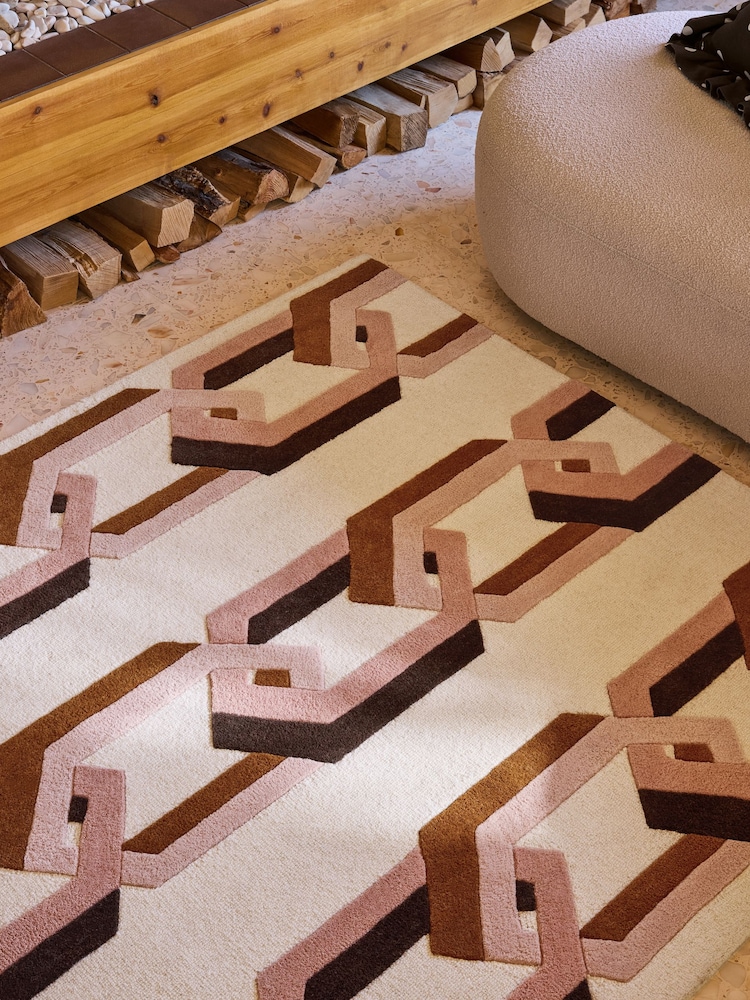 Poodle & Blonde Natural Chain of Fools Rug - Image 2 of 5