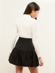 Lipsy Black Rib Poplin Puffball Skirt (5-16yrs) - Image 4 of 4