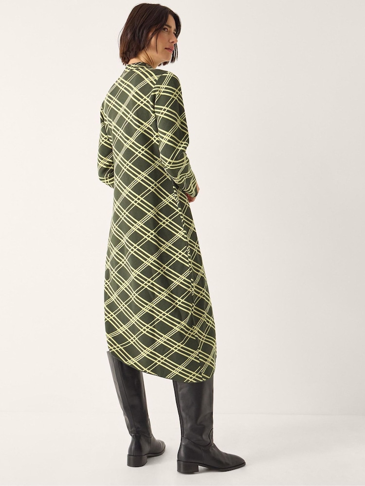 Monsoon Claudia Check Knit Midi Dress - 7的图像2｝