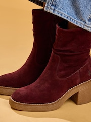 Hush Puppies Red Flora Ruched Boots - Image 5 of 6