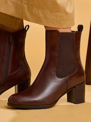 Hush Puppies Brown Camellia Heeled Boot - Image 2 of 6