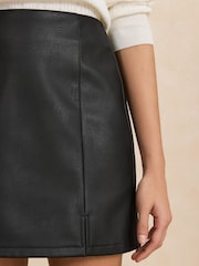 Black Faux Leather Mini Skirt - Image 5 of 8