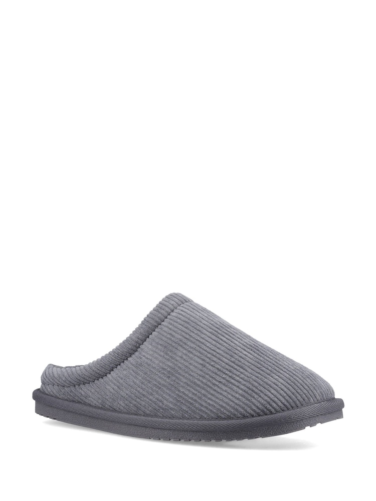Hush Puppies Grey Calvin Mule Slippers - Image 2 of 3 Hush Puppies Grey Calvin Mule Slippers - Image 2 of 3