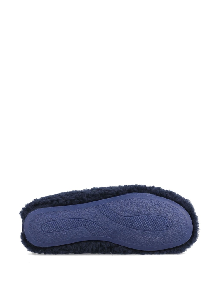 Hush Puppies Blue Good Teddy Slippers - Image 2 of 2 Hush Puppies Blue Good Teddy Slippers - Image 2 of 2