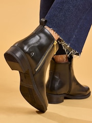 Hush Puppies Black Perry Zip Boots - Image 2 of 3