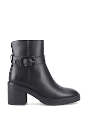 Hush Puppies Black Fearne Leather Boots - Image 1 of 2